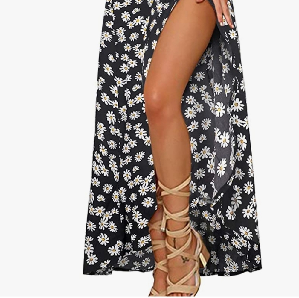 Women's wrap maxi skirt coverup - Picture 2 of 6
